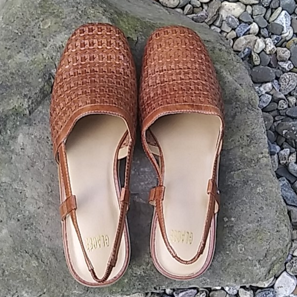 Glacee "Fritzy" Braided Leather Slingback Sandal - Picture 5 of 12